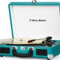 Vinyl Record Player with Built-In Speakers, USB Recording, 33 45 78 RPM Suitcase