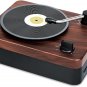 Vinyl Record Player, Vintage Portable Phonograph Belt Drive Turntable, with 2 Bu
