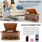 Record Player Vinyl Turntable Stereo Bookshelf Speakers, Vintage Hi-Fi System wi