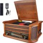 Record Player Vinyl Turntable Stereo Bookshelf Speakers, Vintage Hi-Fi System wi