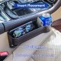 Car Seat Gap Filler 2 Pack, Car Front Seat Organizer Premium PU Leather Multifun