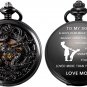 Pocket Watch Personalized Engraved Mechanical MOM to Son Birthday Graduation Dra