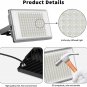 200W LED Flood Light, 20000LM Super Bright Outdoor Security Lights with Wider Li