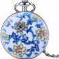 Black and Bronze Skeleton Mechanical Men'S Pocket Watch Special Case Design, Mec
