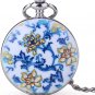 Black and Bronze Skeleton Mechanical Men'S Pocket Watch Special Case Design, Mec