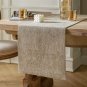 Zeemart Burlap Style Farmhouse Table Runners 60 Inches Long, Beige Rustic Woven