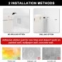 No Drilling File Holder Wall Mails Magazines Organizer Adhesive Door Mount, Sing