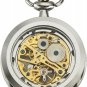 Skeleton Pocket Watch Special 12-Little-Window Case Design Men Black Mechanical