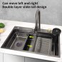 Kitchen Sinks Waterfall Kitchen Sink Set 304 Stainless Steel Nano Sink Home Sink