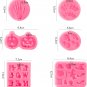 6PCS Halloween Silicone Molds, Skull Hand Bat Shape Silicone Fondant Candy Molds