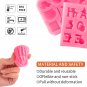 6PCS Halloween Silicone Molds, Skull Hand Bat Shape Silicone Fondant Candy Molds