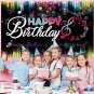TIK Tok Birthday Party Decorations, Musical Themes Happy Birthday Backdrop Banne