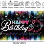 TIK Tok Birthday Party Decorations, Musical Themes Happy Birthday Backdrop Banne