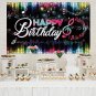 TIK Tok Birthday Party Decorations, Musical Themes Happy Birthday Backdrop Banne