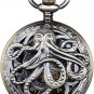 Dentily Hand Winding Hollow Roman Numerals Mechanical Pocket Watch Steampunk Men