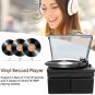 Record Player for Vinyl with Speakers, 3-Speed Vinyl Record Player with Dual Ste