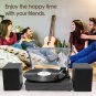 Record Player for Vinyl with Speakers, 3-Speed Vinyl Record Player with Dual Ste