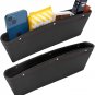 2-Pack Car Seat Gap Filler, PU Full Leather Car Seat Console Organizer, Car Pock