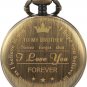Personalized Pocket Watch Engraved Back Case Birthday Graduation Men Women to My