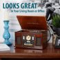 Victrola 8-In-1 Bluetooth Record Player & Multimedia Center, Built-In Stereo Spe
