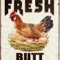 Farm Fresh Butt Nuggets Metal Sign Chicken Coop Signs,Farm Signs Decor for Count