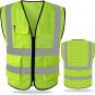 Feimax High Visibility Safety Vest Mesh Reflective Work Vests for Men Women with