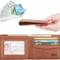 Wallet for Men-Genuine Leather RFID Blocking Bifold Stylish Wallet with 2 ID Win