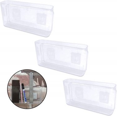 3 Pack Plastic Wall Folders, Acrylic Single Pocket Wall Mount File Holder, Clear