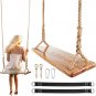 Wooden Tree Swing, 500Lbs Load Capacity Wooden Swing for Adults & Kids, Adjustab