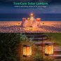 Solar Outdoor Lights Upgraded Solar Lantern Flickering Flame Outdoor Waterproof