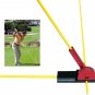 Golf Swing Trainer with 3 Alignment Sticks Portable Golf Training Aid with Angle