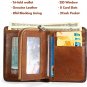 Mens Wallet Zipper Genuine Leather RFID Card Holders Cowhide Zip Coin Pocket Bif