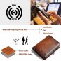 Mens Wallet Zipper Genuine Leather RFID Card Holders Cowhide Zip Coin Pocket Bif