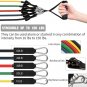 23Pcs Resistance Bands Set Workout Bands, 5 Stackable Exercise Bands with Handle