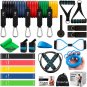 23Pcs Resistance Bands Set Workout Bands, 5 Stackable Exercise Bands with Handle