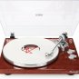 Turntable Record Player Bluetooth Built-In Phono Pre-Amp 2-Speed Belt-Driven wit