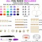 Gionlion 6000 Pcs Clay Beads for Bracelet Making, 24 Colors Flat round Polymer C