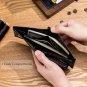 RFID Wallets for Men Slim Bifold Genuine Leather Front Pocket Wallet with 2 ID W