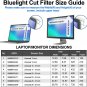 YES2B Universal Diagonal 30-32 Inch Removable Acrylic anti Blue Light Filter for