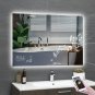 BYECOLD Smart Bathroom Mirror with Bluetooth Wi-Fi Enabled Weather Display, 32âX