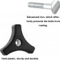 2 Sets Lawn Mower Handle Knobs Nut Bolt, Triangular Handle Fastening Screw Set R