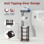 Toilet Paper Holder Stand Tissue Paper Roll Dispenser with Shelf for Bathroom St