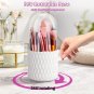 Makeup Brush Holder [2023 Newest] [Dustproof & Waterproof] 360 Rotating Cosmetic