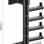 Rotating Coat Hooks for Hanging with 4 Swivel Arms,Multiple Bathroom Wall Mounte