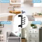 Rotating Coat Hooks for Hanging with 4 Swivel Arms,Multiple Bathroom Wall Mounte