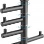 Rotating Coat Hooks for Hanging with 4 Swivel Arms,Multiple Bathroom Wall Mounte