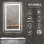 Tatub 36"X28" LED Bathroom Mirror with Lights, Smart Lighted Bathroom Mirror for