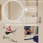 Bulife 24 Inch round LED Bathroom Mirror Backlit Anti-Fog 3 Colors Light Dimmabl