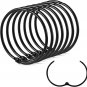 Shower Curtain Hooks, 12 Pcs Shower Curtain Rings, round Snap Black Shower Curta