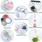 Shower Curtain Hooks, 12 Pcs Shower Curtain Rings, round Snap Black Shower Curta